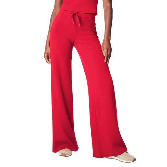 NEW SPANX air essentials wide leg pant in red - Picture 3 of 6